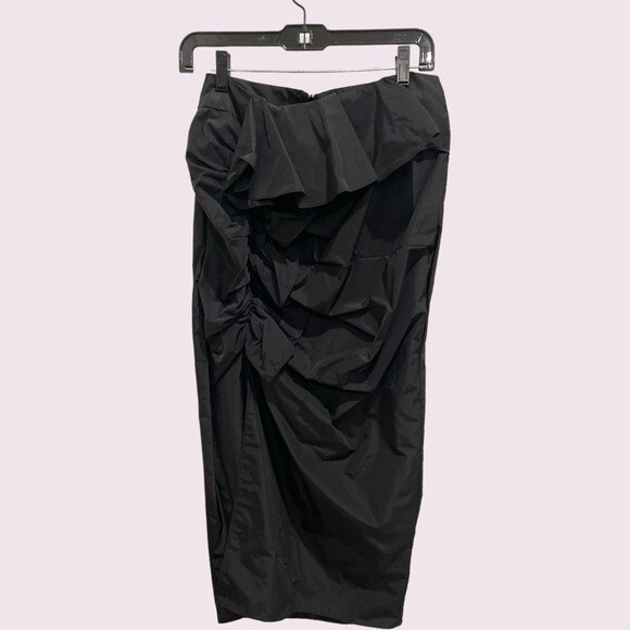 Zara Ruffled Midi Skirt SZ M NWT - Picture 2 of 4